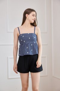 Itzel Camisole Gingham Peplum Top