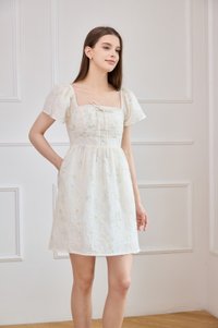 Tovah Embroidery Ribbon Crochet Dress
