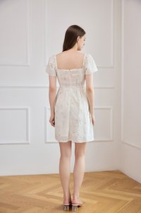 Tovah Embroidery Ribbon Crochet Dress