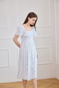 Jazzlyn Crochet Fleur Midi Dress In White