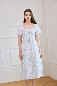 Jazzlyn Crochet Fleur Midi Dress In White