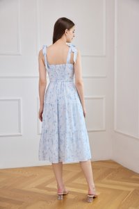 Ximena Butterfly Tiered Midi Dress