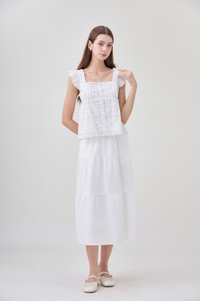 Paz Pleated Button Floral Top