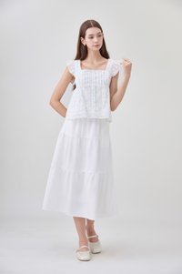Paz Pleated Button Floral Top