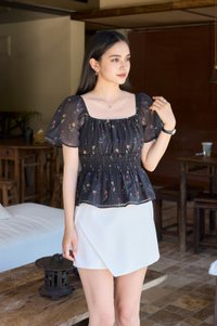 Saige Overlap Basic Skort In White