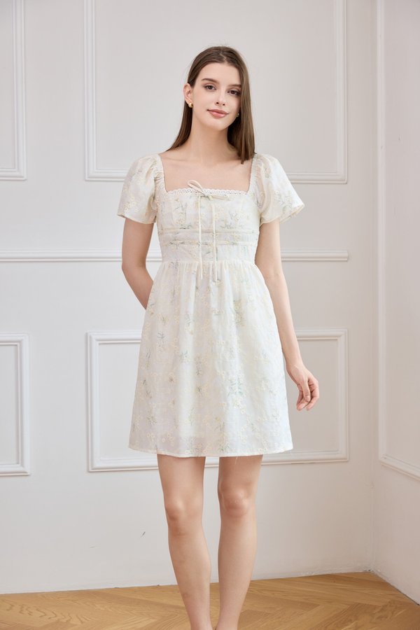 Tovah Embroidery Ribbon Crochet Dress