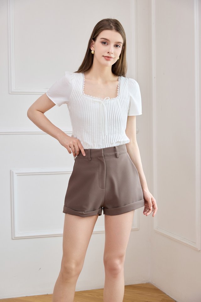 Kehlani High Waisted Short In Brown
