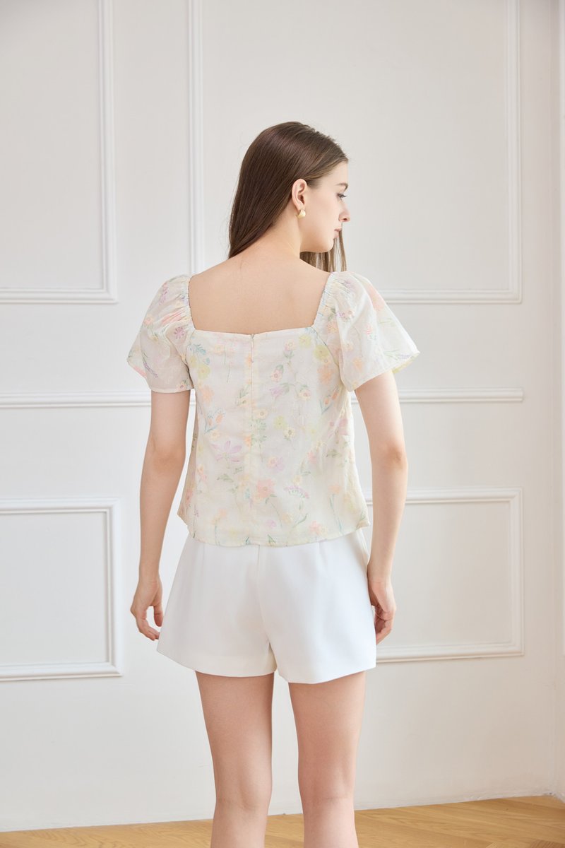 Saige Overlap Basic Skort In White