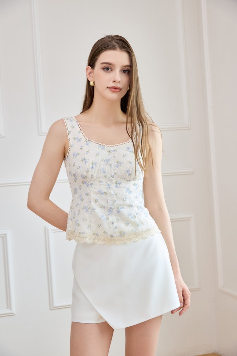 Raelynn Eyelet Floral Top