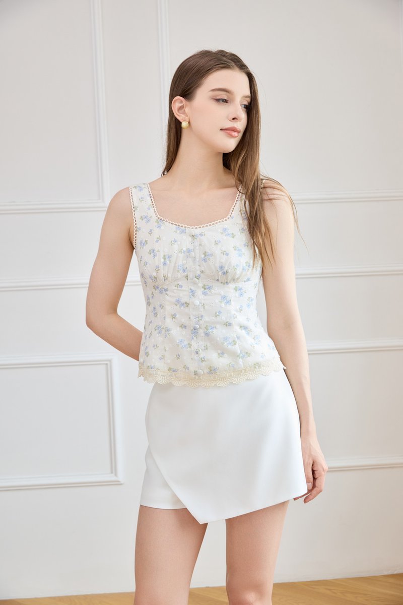 Raelynn Eyelet Floral Top