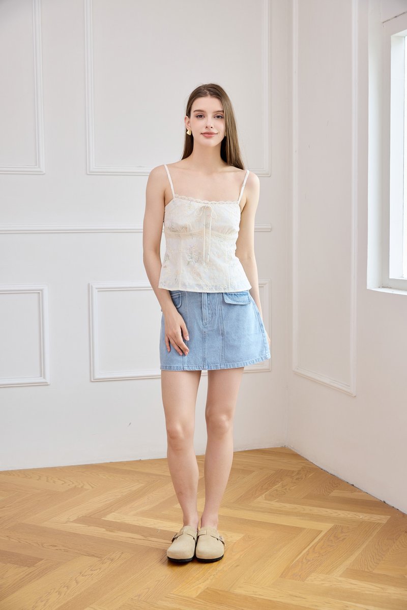 Tovah Camisole Embroidered Floral Top