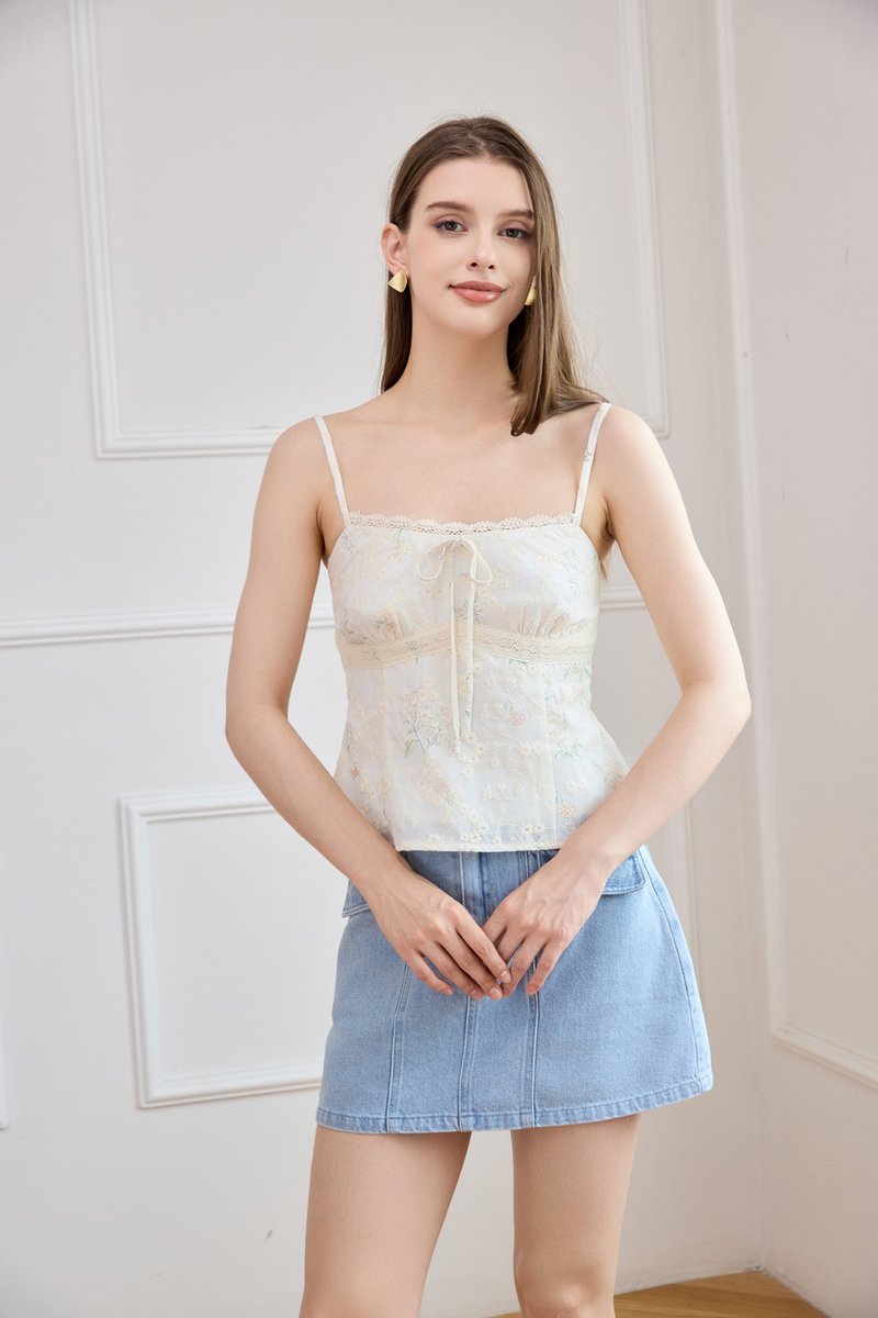 Tovah Camisole Embroidered Floral Top