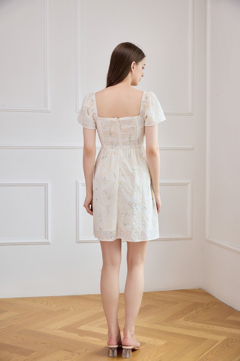 Tovah Embroidery Ribbon Crochet Dress