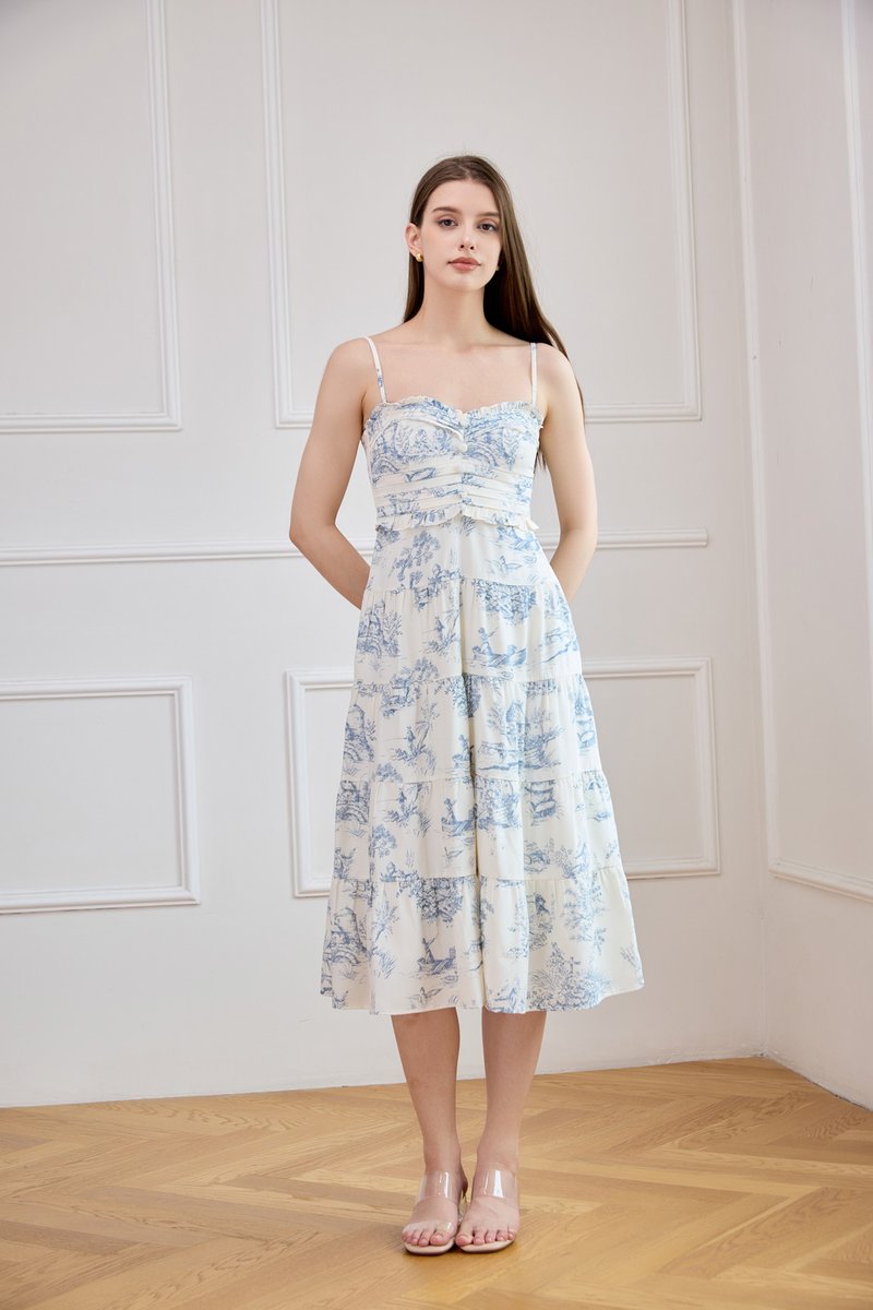 Cielo Camisole Pleated Midi Dress