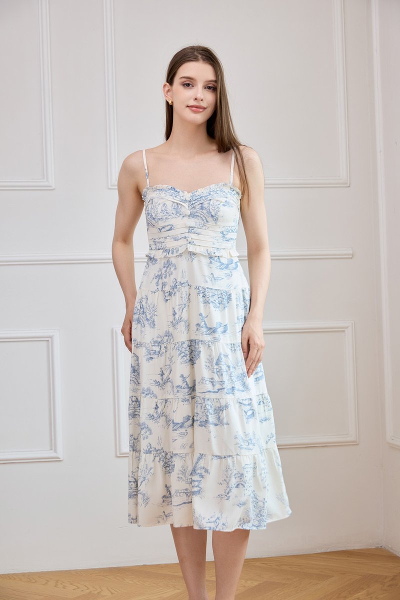 Cielo Camisole Pleated Midi Dress