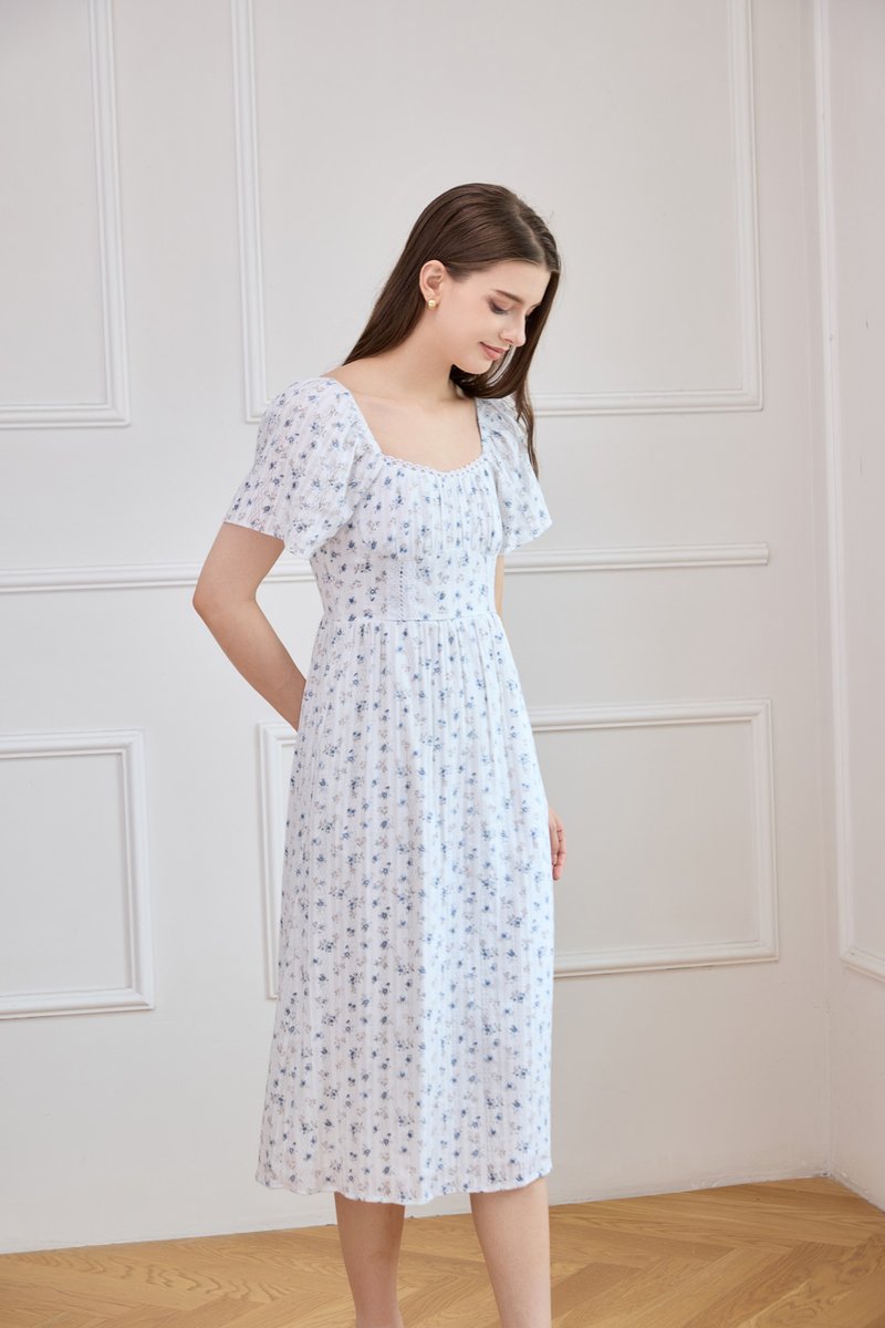 Jazzlyn Crochet Fleur Midi Dress In White