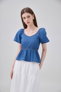 Kyomi Two Way Denim Top
