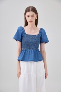 Kyomi Two Way Denim Top