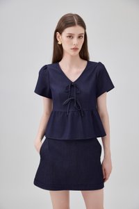 Zaria Ice Silk Denim Skort
