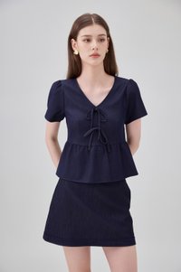 Zaria Ice Silk Denim Skort