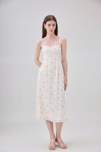Solana Camsiole Button Floral Midi Dress