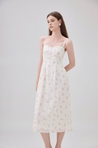 Solana Camsiole Button Floral Midi Dress