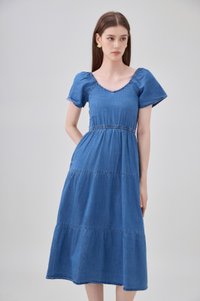 Kyomi Two Way Denim Midi Dress