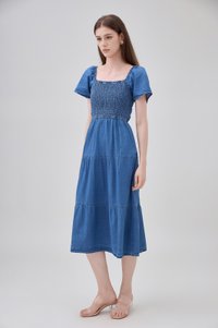 Kyomi Two Way Denim Midi Dress