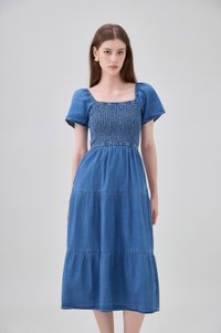 Kyomi Two Way Denim Midi Dress