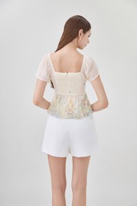 Mystique Fleur Embroidery Ribbon Top