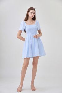 Mallory Smocked Pinstripe Dress