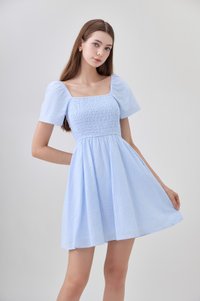Mallory Smocked Pinstripe Dress