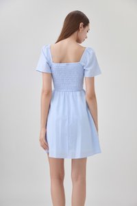 Mallory Smocked Pinstripe Dress