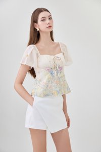 Mystique Fleur Embroidery Ribbon Top