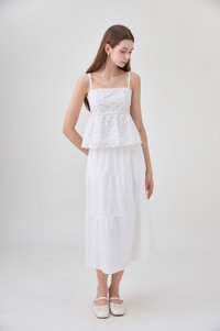 Kyla Embroidery Camisole Babydoll Top In Floral