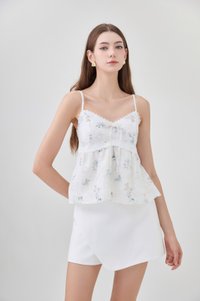 Samira Floral Eyelet Camisole Top
