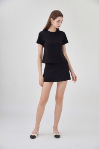 *GLACIER* Colbie Cotton Basic Top In Black