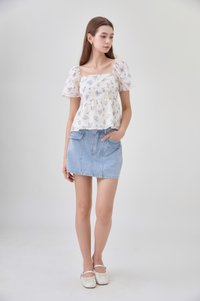 Kimber Floral Eyelet Babydoll Top
