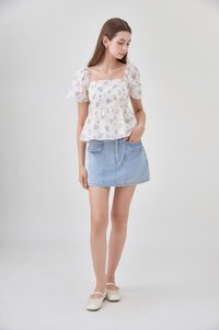 Kimber Floral Eyelet Babydoll Top