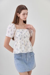 Kimber Floral Eyelet Babydoll Top