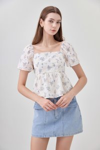 Kimber Floral Eyelet Babydoll Top