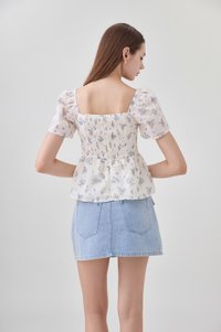 Kimber Floral Eyelet Babydoll Top
