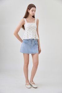 Jream Crochet Babydoll Top