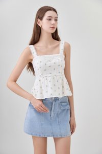Jream Crochet Babydoll Top