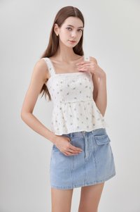 Jream Crochet Babydoll Top