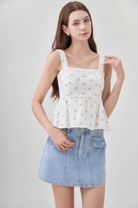 Jream Crochet Babydoll Top