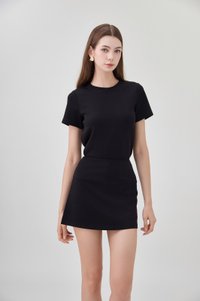 *GLACIER* Colbie Side Slit Skort In Black