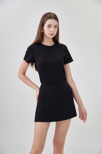 *GLACIER* Colbie Side Slit Skort In Black