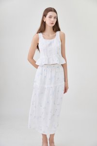 Miller Lace Crochet Floral Peplum Top