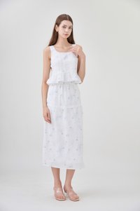 Miller Lace Crochet Floral Peplum Top